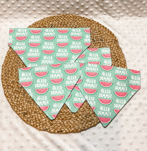 Hello Summer Over the Collar Dog Bandana | Seasonal Bandana | Summer Bandanas