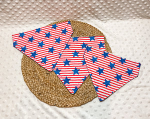 Stars & Stripes Over the Collar Dog Bandana | Memorial Day bandana | 4th of July Bandana | Labor Day bandana | Holiday Bandana