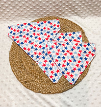 Load image into Gallery viewer, Stars Over the Collar Dog Bandana | Memorial Day bandana | 4th of July Bandana | Labor Day bandana | Holiday Bandana