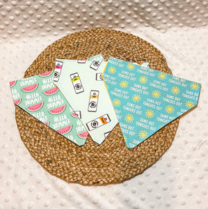 Hello Summer Over the Collar Dog Bandana | Seasonal Bandana | Summer Bandanas