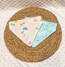 Load image into Gallery viewer, Cupcakes Over the Collar Dog Bandana | Birthday bandana | Seasonal Bandana | summer bandana | fall bandana | spring Bandana