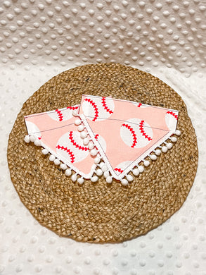 Pink Baseball Over the Collar Dog Bandana | College Baseball | Pro Baseball | Sports Bandana | seasonal Bandana