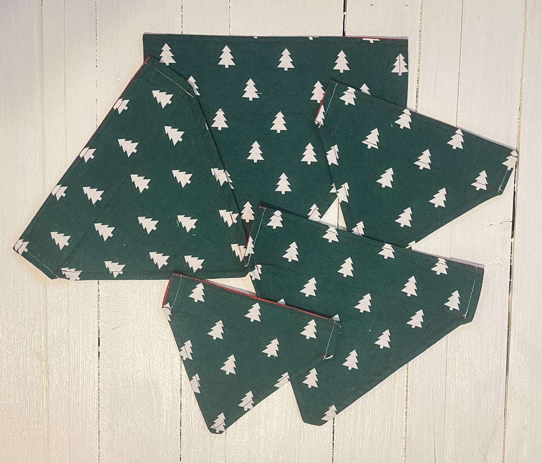 Christmas Tree Over the Collar Dog Bandana