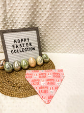 Load image into Gallery viewer, Easter Dog Bandana | Pink Happy Easter Over the Collar Dog Bandana