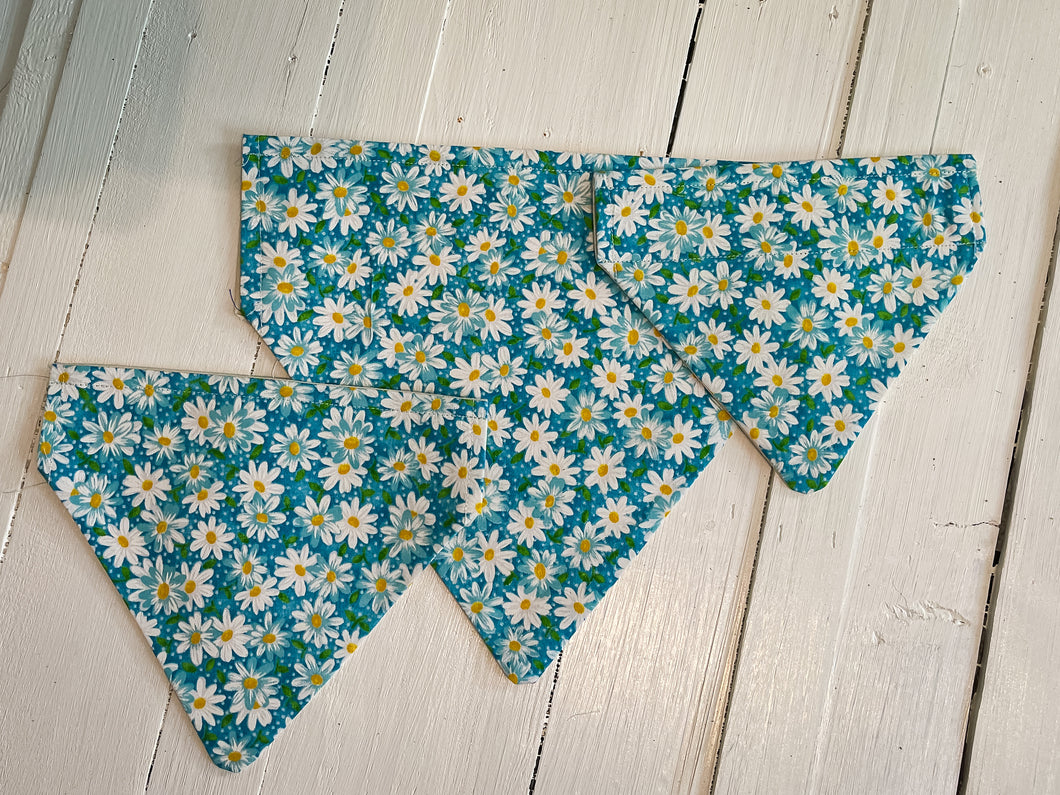 Blue Ditsy Daisy Dog Bandana