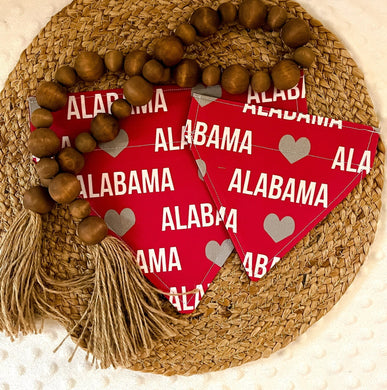 Alabama Over the Collar Dog Bandana | College Football | roll tide Bandana | bama bandana | Alabama football | Bama baseball