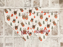 Load image into Gallery viewer, Naughty &amp; Nice Over the Collar Dog Bandana