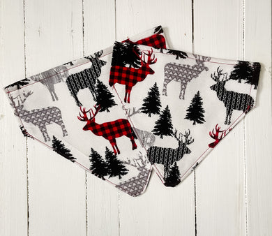 Christmas Moose Over the Collar Dog Bandana